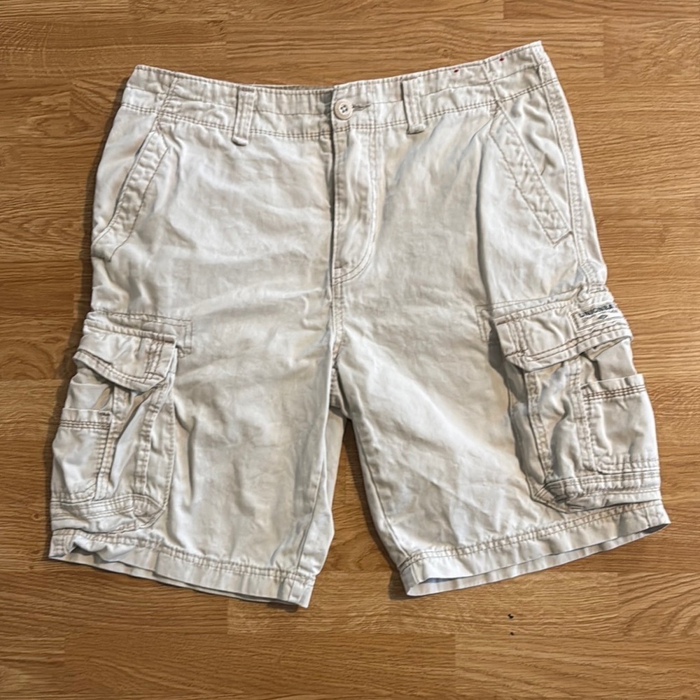 Vintage unionbay Men's Casual Cargo Shorts - Cream